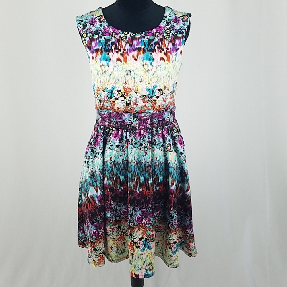 Cynthia Rowley 8 sleeveless spring abstract dress